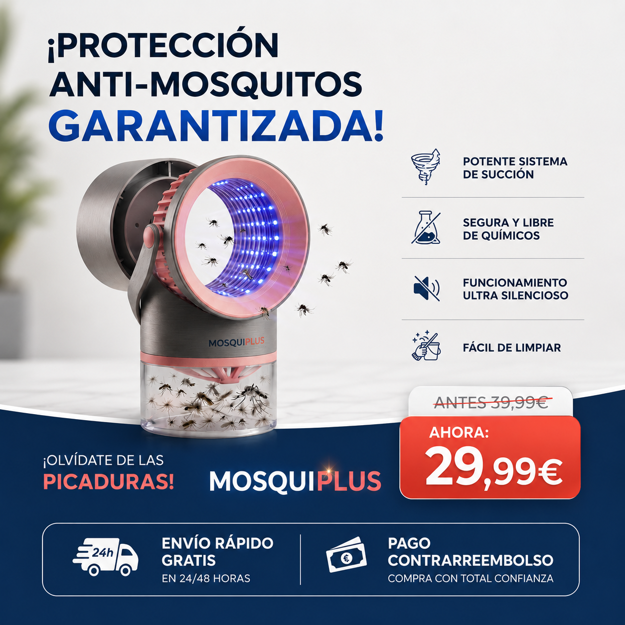 Lámpara Atrapa Mosquitos